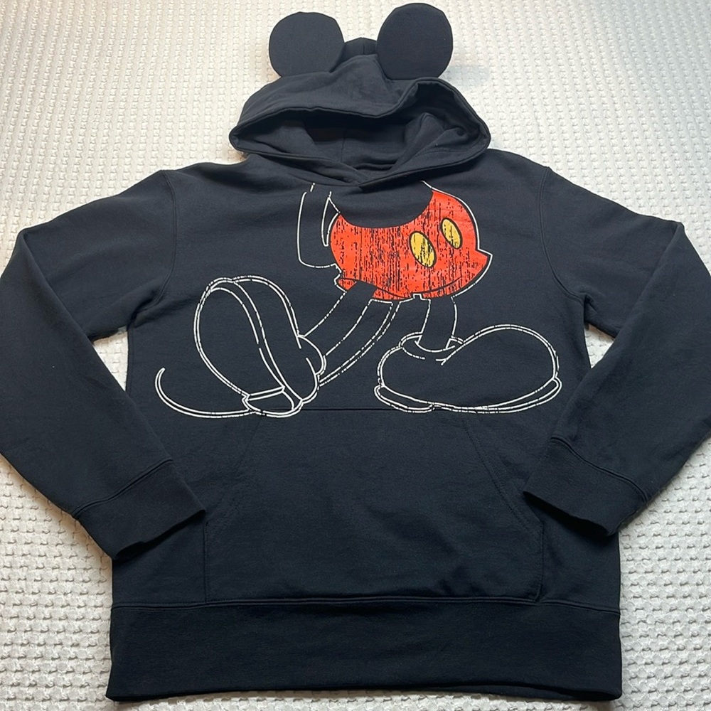 Disneyparks Disney World Mickey Mouse Hoodie With Ears Youth X-Large Pre Owned